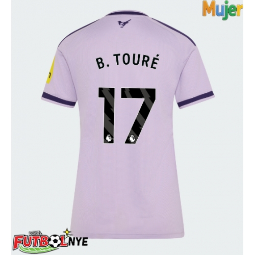 Camiseta Newcastle United Bazoumana Toure #17 Tercera Equipación para mujer 2026-27 manga corta